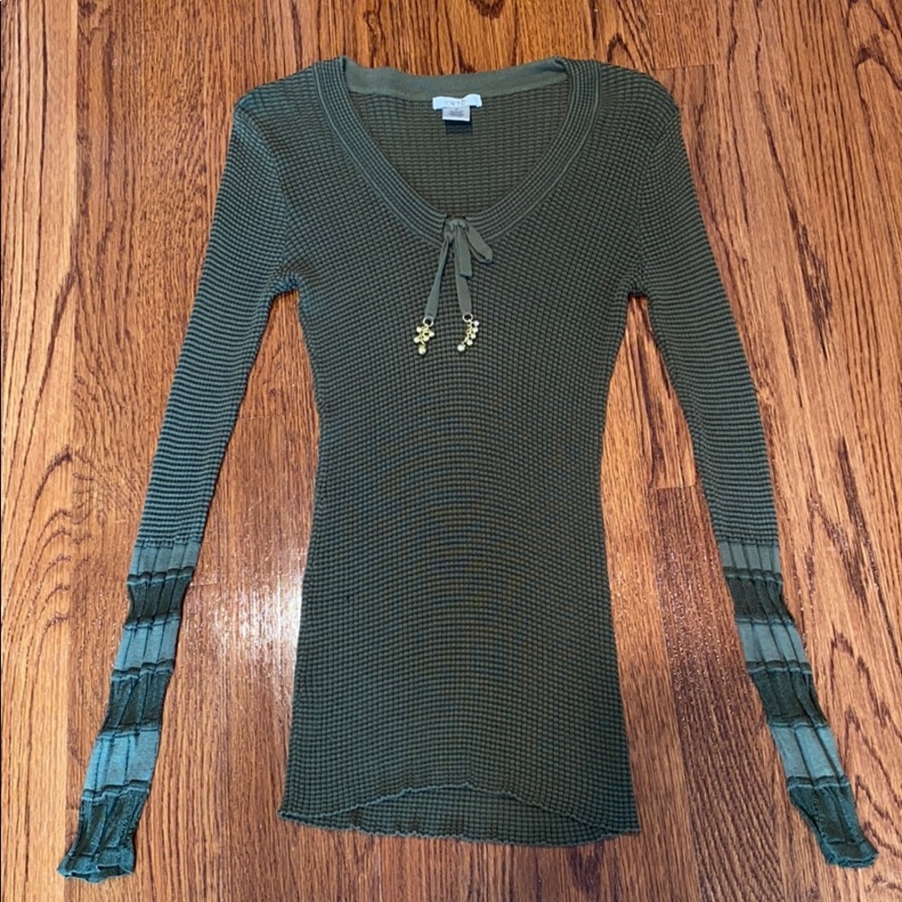 Cache Green Fitted Long Sleeve